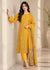 Elegant Mustard Embroidered Kurta Set with Dupatta