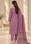 Elegant Lilac Embroidered 3-Piece Kurta Set with Dupatta