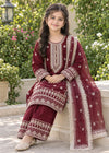 Royal Maroon Kids – Embroidered 3PC Kurta