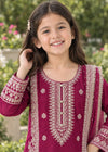 Mini Gul Magenta – Embroidered Chiffon Kurta Set