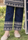 Midnight Belle – Navy Blue Luxury Embroidered Chiffon 3PC Kurta Set
