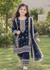 Midnight Belle – Navy Blue Luxury Embroidered Chiffon 3PC Kurta Set