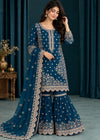 Rang-o-Noor — Noor-e-Bahar Teal Festive Gharara