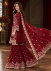 Rang-o-Noor — Laal Anmol Maroon Festive Gharara