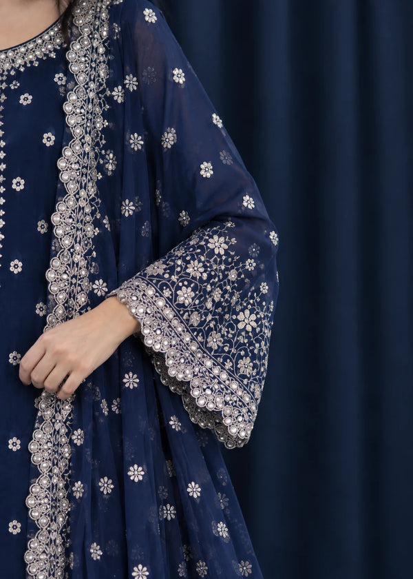 Rang-o-Noor — Neel Shab Navy Blue Festive Gharara