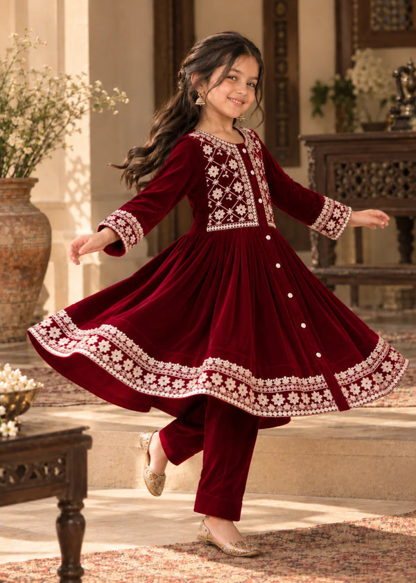 Nayab Maroon Elegance