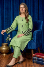 Soft Apple Green – Pastel Green Premium Stitched Lawn 2PC Kurta Set