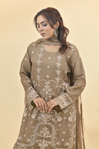 Bronze Luxury Embroidered Occasion Edit  3PC Kurta Set