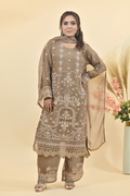 Bronze Luxury Embroidered Occasion Edit  3PC Kurta Set