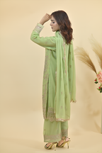 Pale Mint Green Luxury Embroidered Occasion Edit 3PC Kurta Set
