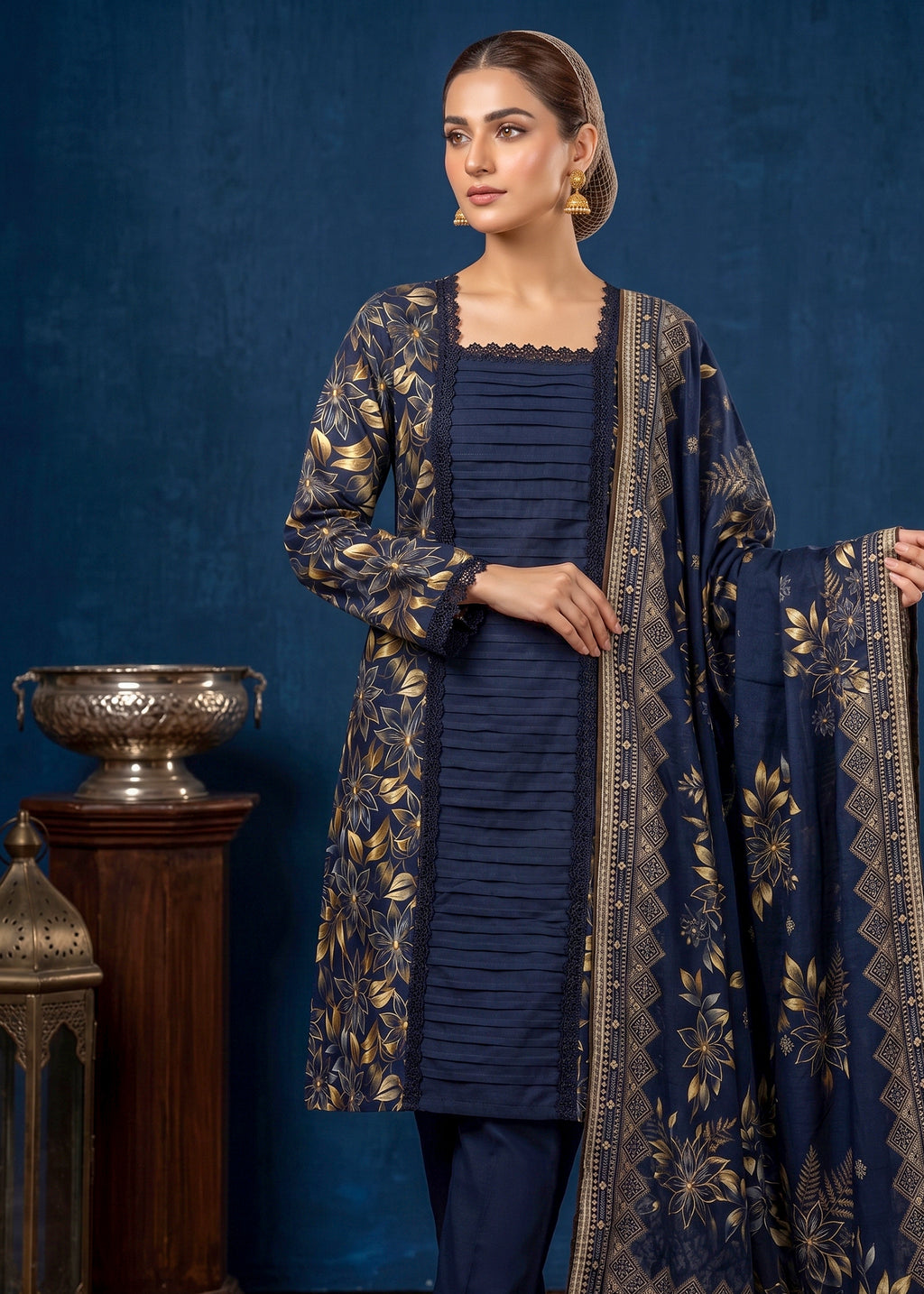 3 Piece Printed Lawn Suit - Stitched