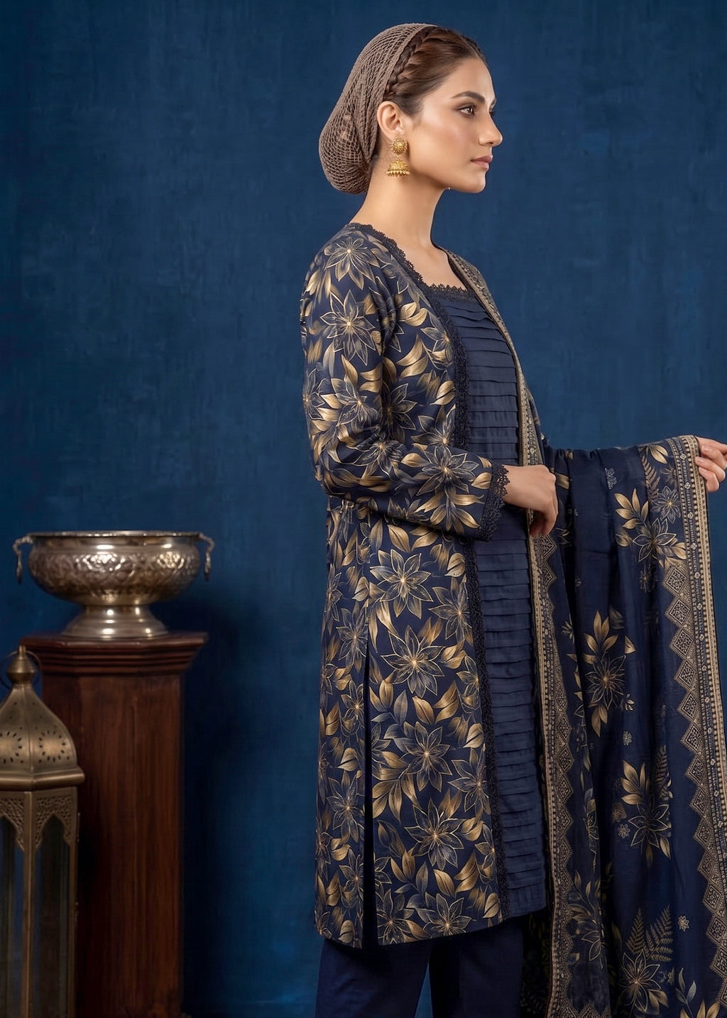 3 Piece Printed Lawn Suit - Stitched