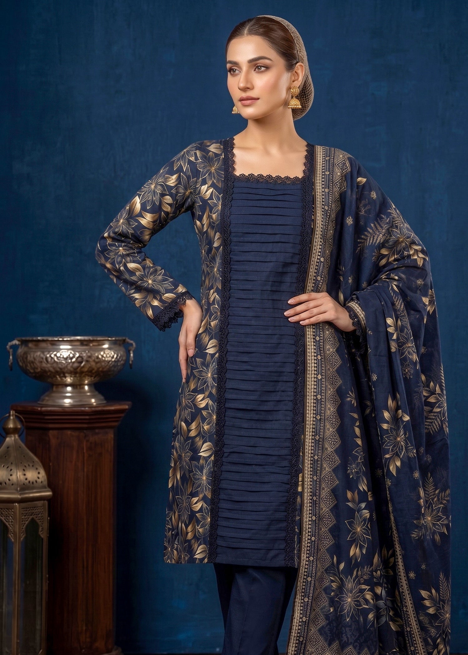 3 Piece Printed Lawn Suit - Stitched