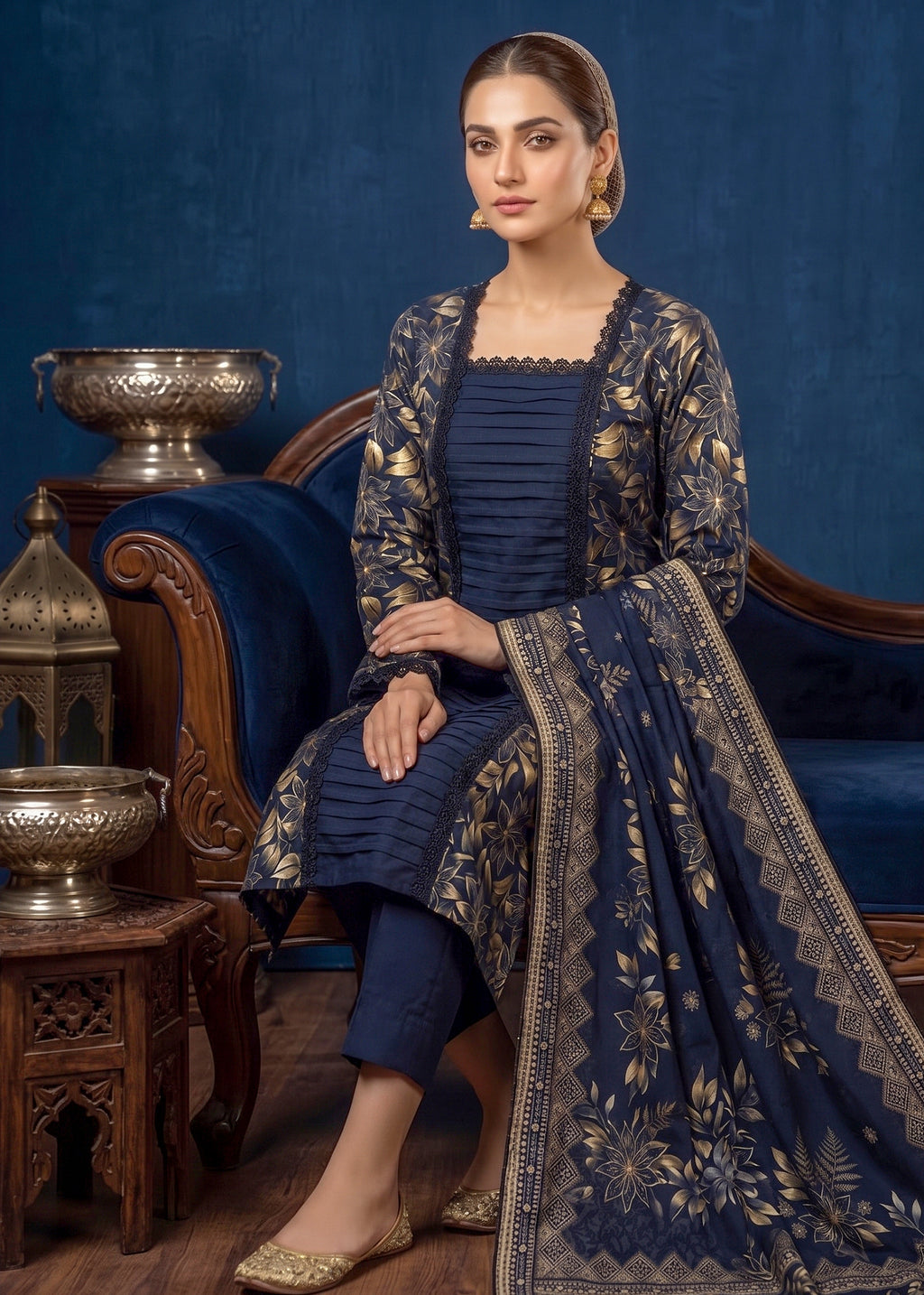 3 Piece Printed Lawn Suit - Stitched