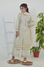 Cream Luxury Embroidered Occasion Edit  3PC Kurta Set