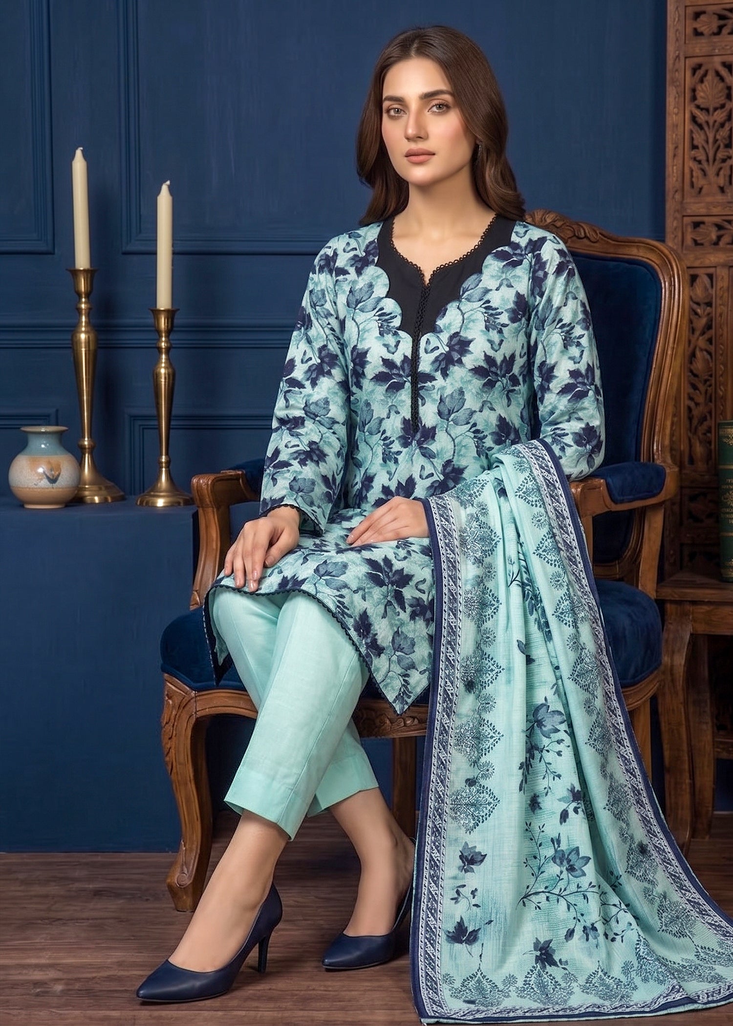 3 Piece Printed Lawn Suit - Stitched