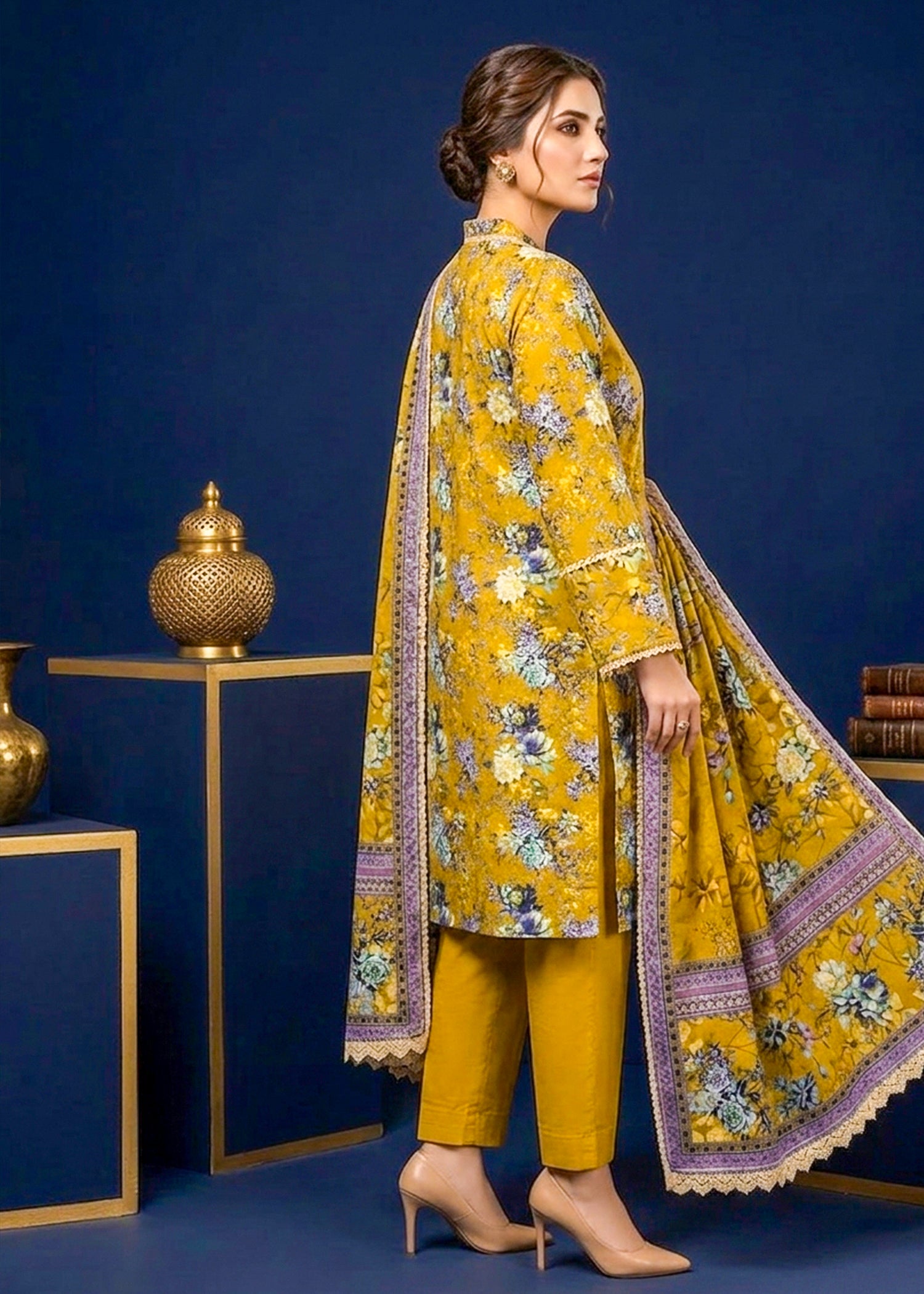 3 Piece Printed Lawn Suit - Stitched
