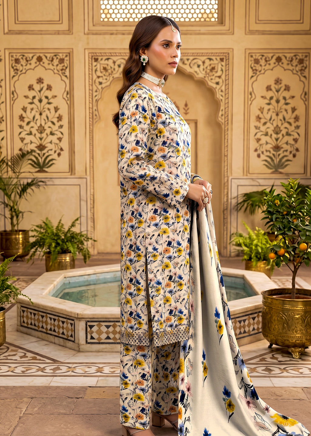 3 Piece Printed Lawn Suit - Unstitched