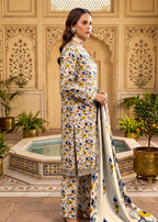 3 Piece Printed Lawn Suit - Unstitched