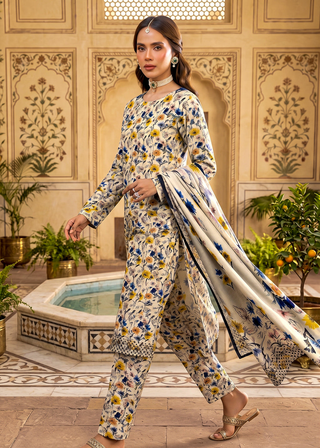 3 Piece Printed Lawn Suit - Unstitched