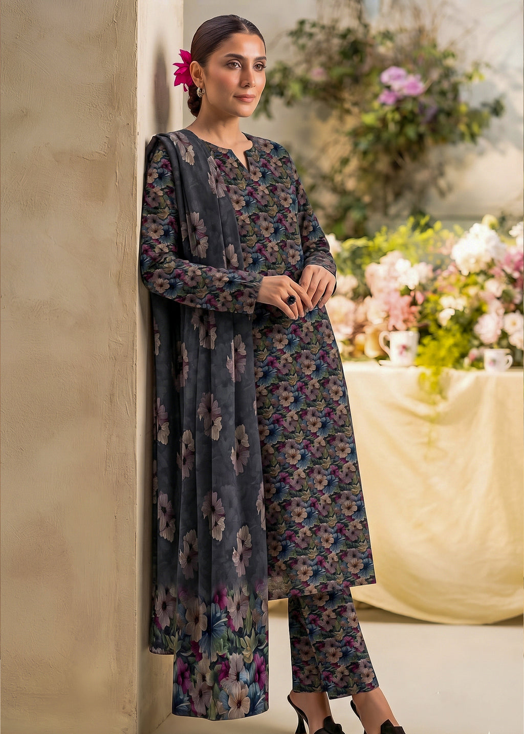 3 Piece Printed Lawn Suit - Unstitched