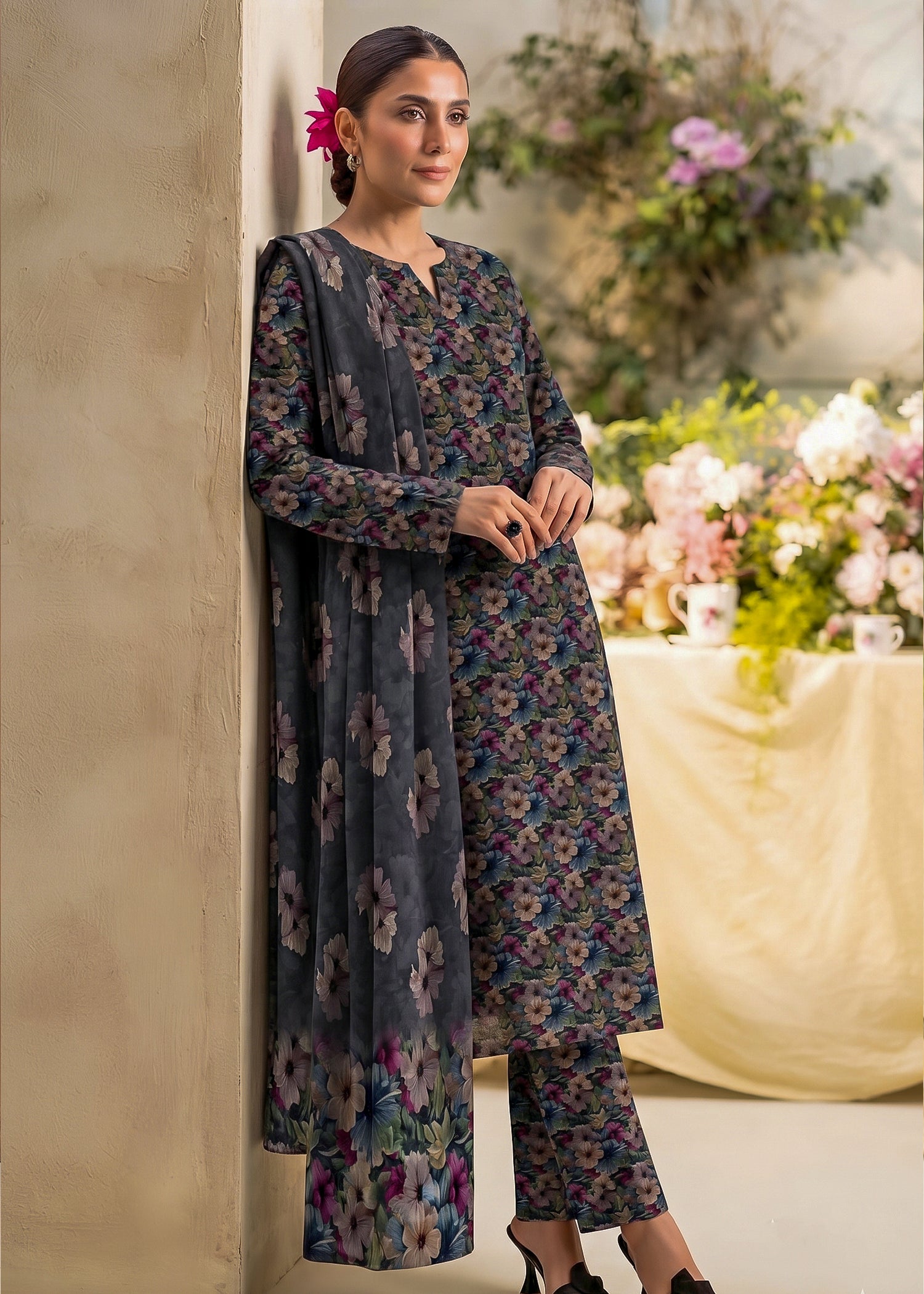 3 Piece Printed Lawn Suit - Unstitched