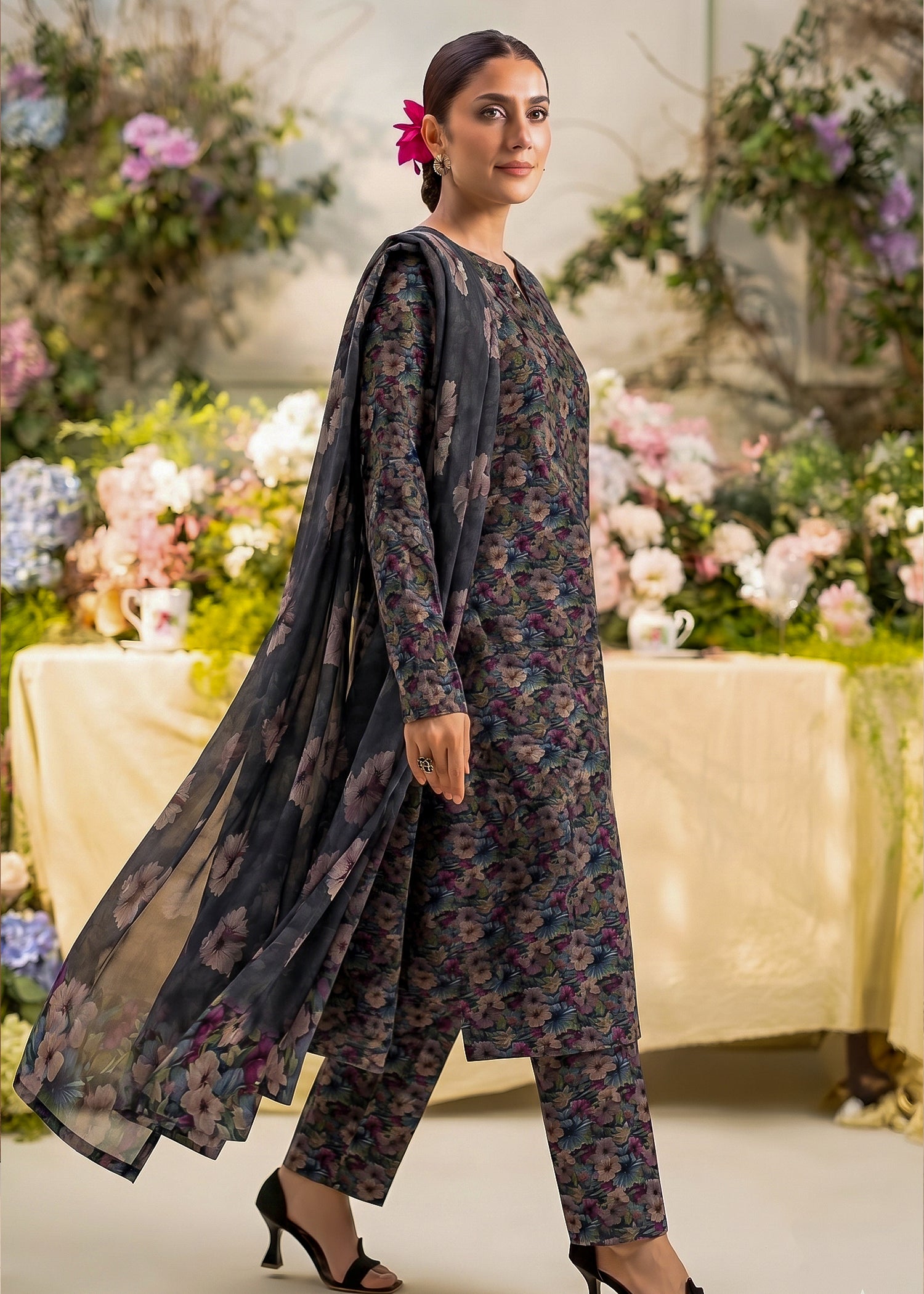 3 Piece Printed Lawn Suit - Unstitched