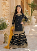 Little Noir Luxe – Embroidered Kids 2-Pc