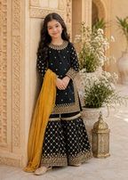 Little Noir Luxe – Embroidered Kids 2-Pc