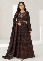 Chestnut Charm Sequin Embroidered Maxi 3PC