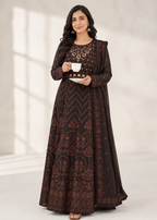 Chestnut Charm Sequin Embroidered Maxi 3PC