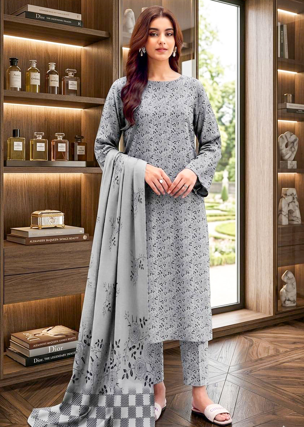 3 Piece Printed Lawn Suit - Unstitched