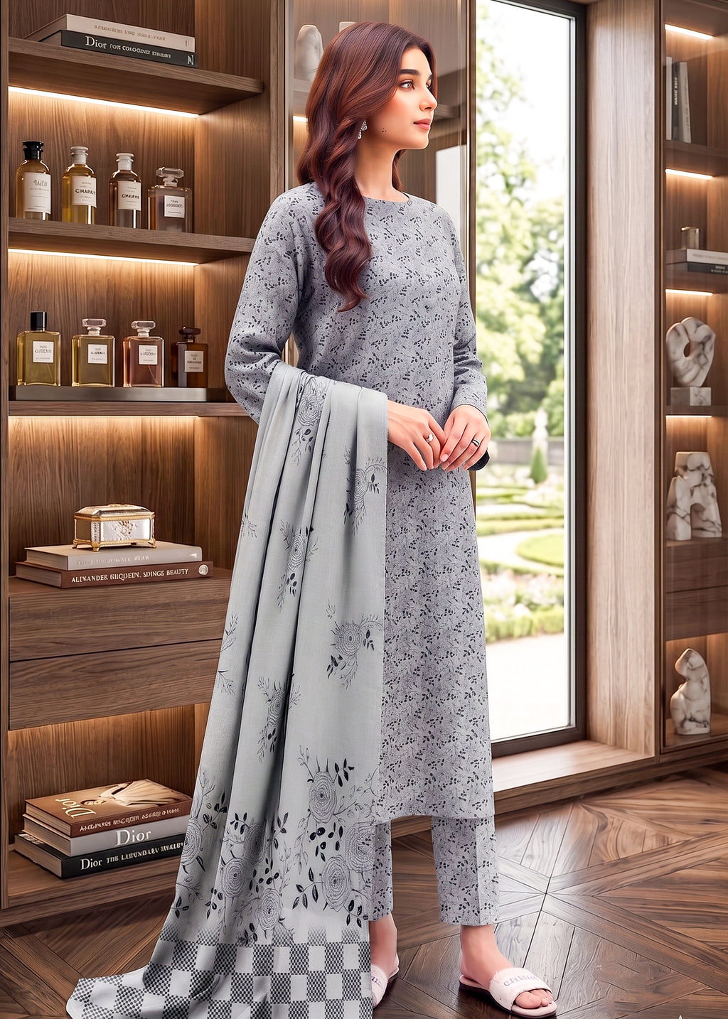 3 Piece Printed Lawn Suit - Unstitched
