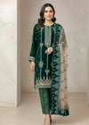 Opulent Teal Velvet Embroidered Occasion Wear