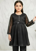 Festive Minis | Black Sheesha Silk Embellished Frock