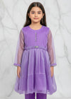 Festive Minis – Light Purple Stonework Sheesha Silk Frock