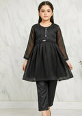 Festive Minis | Black Sheesha Silk Embellished Frock