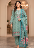 PASTEL Green Breeze – 3PC Embroidered Winter Cotton Set with Marina Shawl