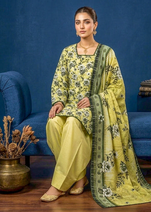 3 Piece Printed Lawn Suit - Stitched