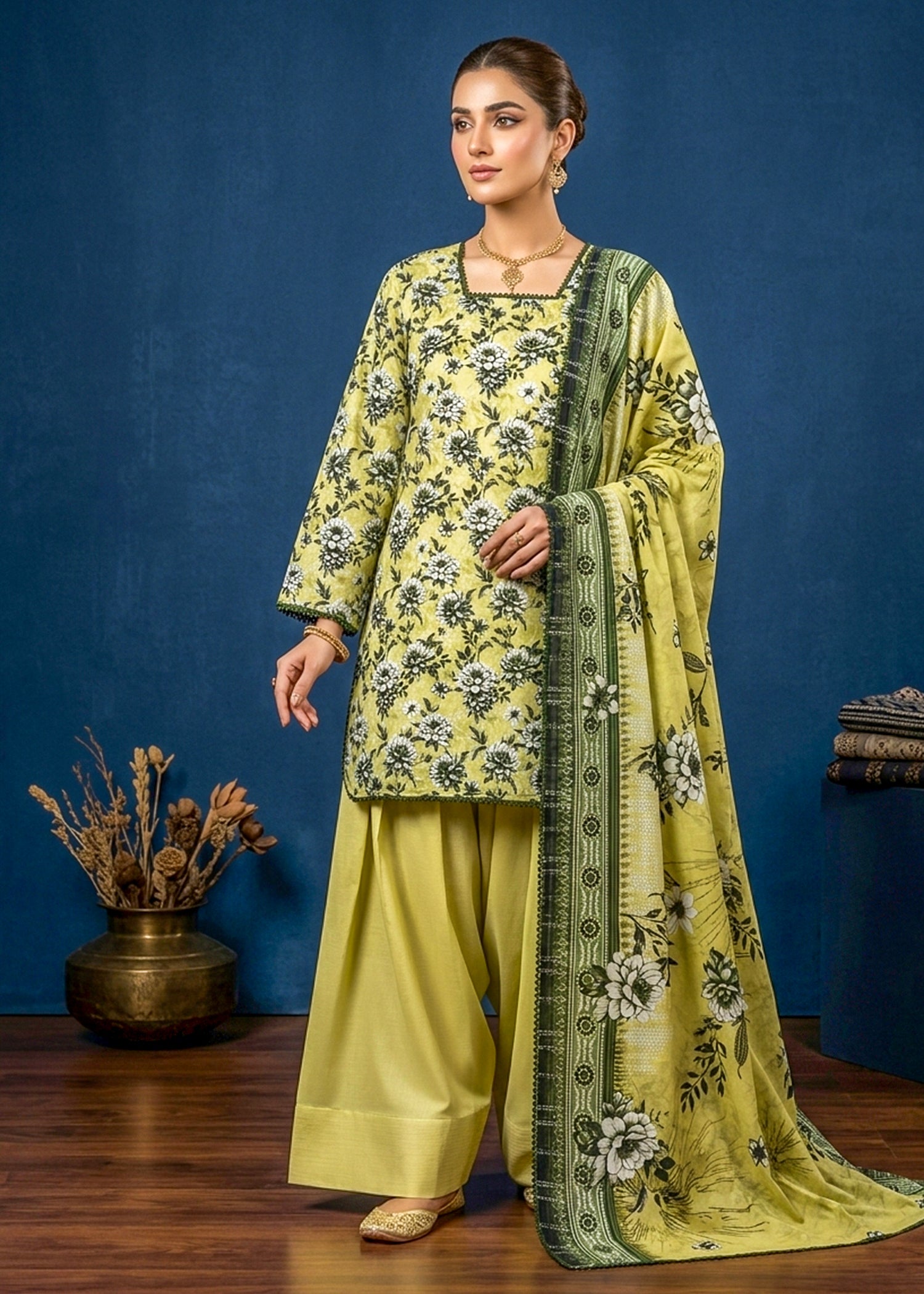 3 Piece Printed Lawn Suit - Stitched