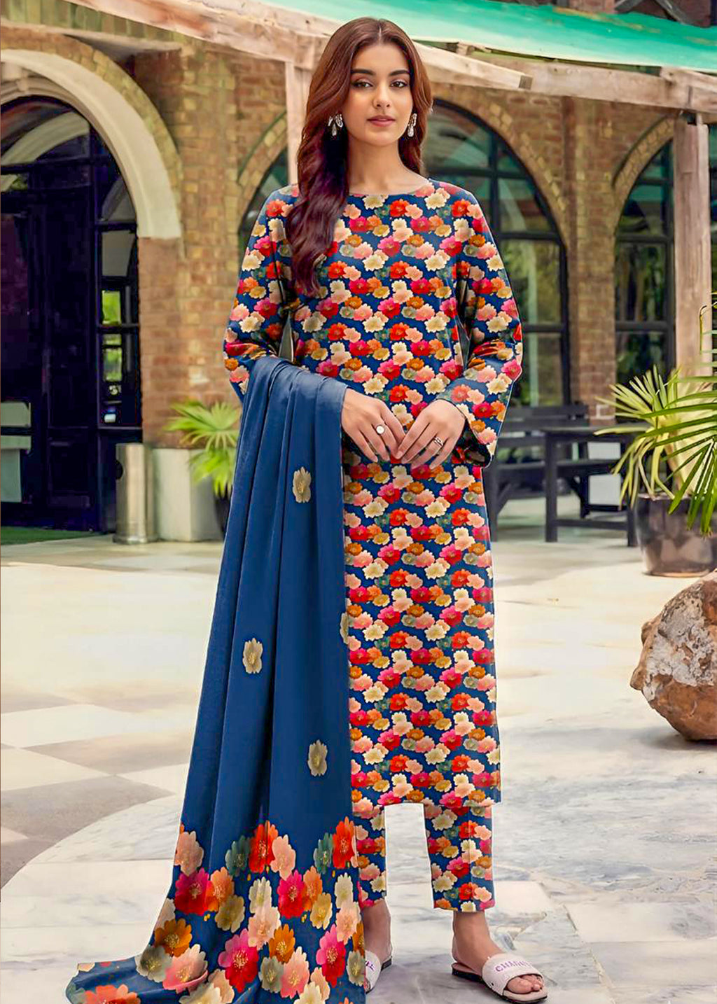 3 Piece Printed Lawn Suit - Unstitched