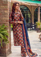 3 Piece Printed Lawn Suit - Unstitched