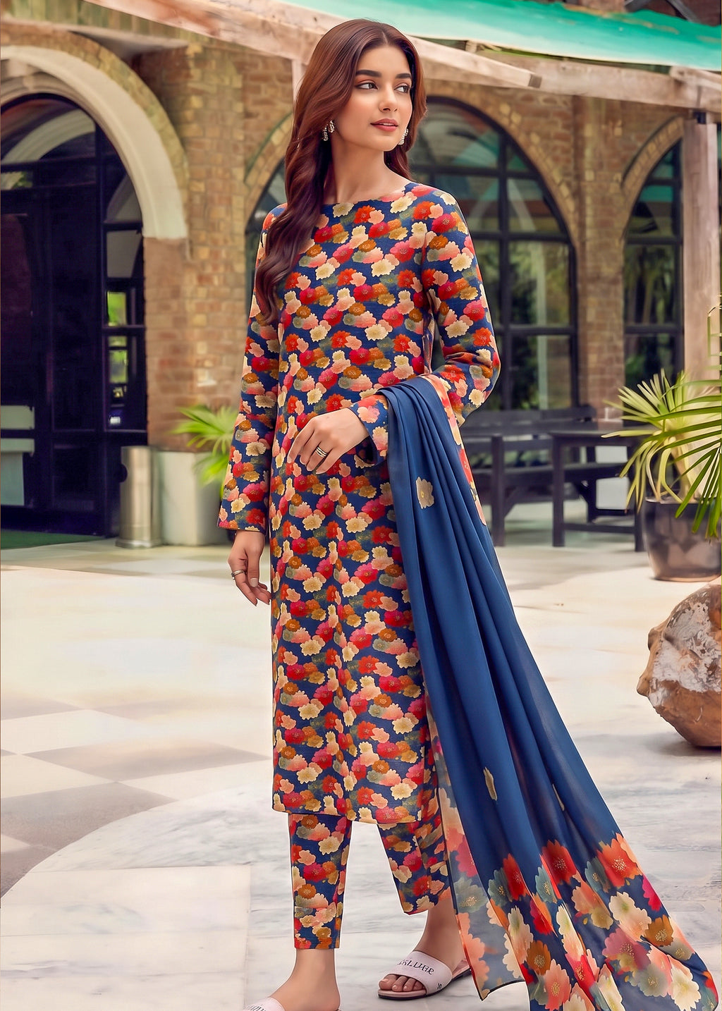 3 Piece Printed Lawn Suit - Unstitched