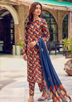 3 Piece Printed Lawn Suit - Unstitched