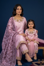 Blush Harmony – Mommy & Me Luxury Silk 3PC Matching Set