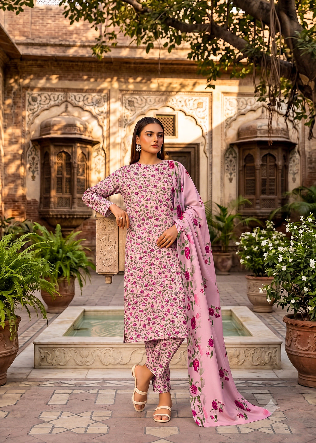 3 Piece Printed Lawn Suit - Unstitched