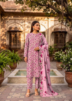 3 Piece Printed Lawn Suit - Unstitched