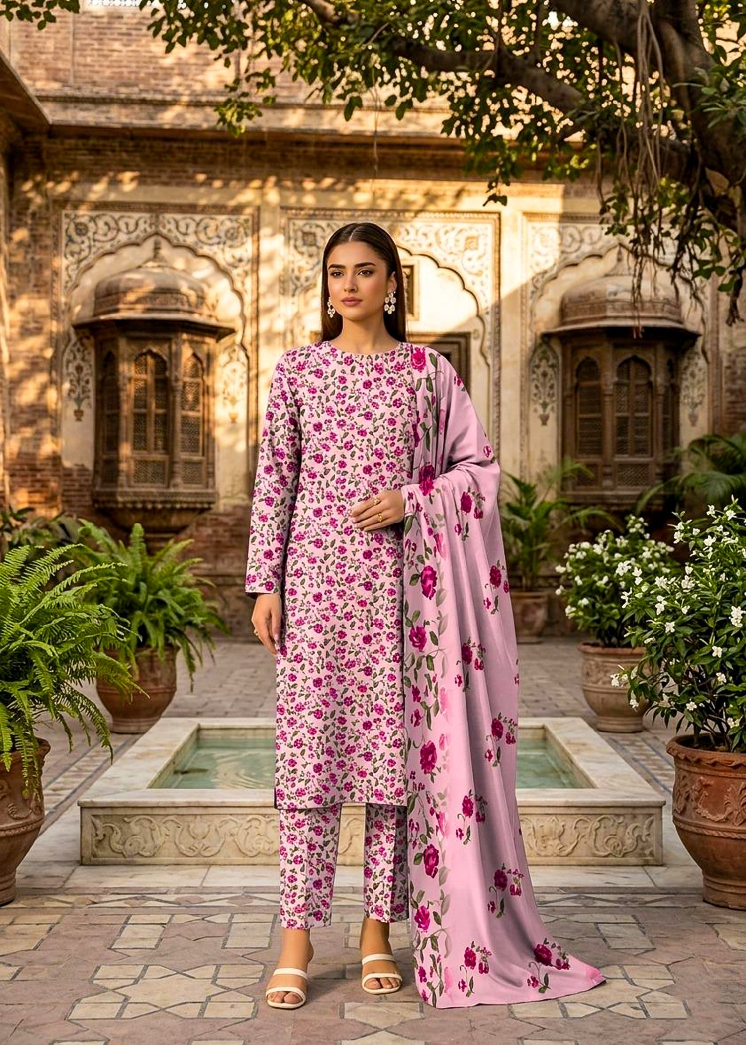3 Piece Printed Lawn Suit - Unstitched