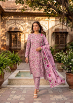 3 Piece Printed Lawn Suit - Unstitched