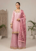 Blush Royale – Pastel Pink Luxury Embroidered Silk 3PC Dress with Net Printed Dupatta